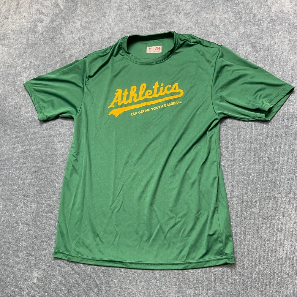 A4 Apparel Oakland Athletics T-Shirt Adults M Green Baseball Sports Short Sleeve